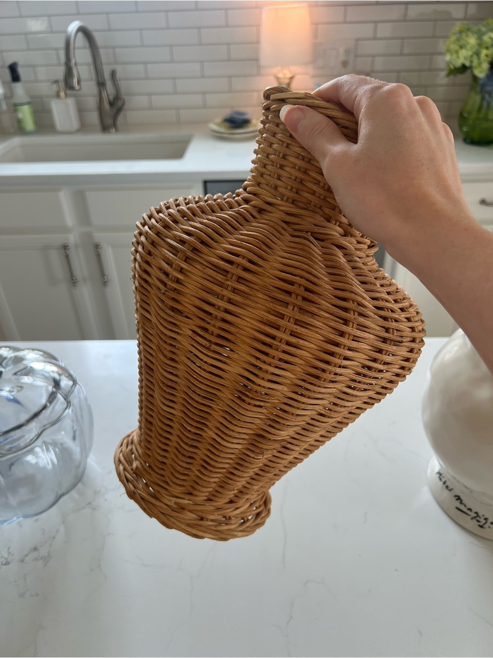 Studio McGee Target Rattan Vase - Picture 5 of 5